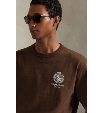 Polo Ralph Lauren T-shirt de corte descontra�do em malha de jersey castanha