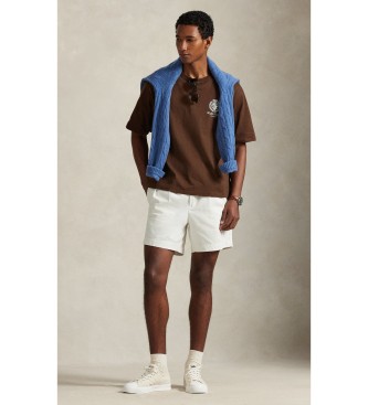 Polo Ralph Lauren T-shirt de corte descontra�do em malha de jersey castanha