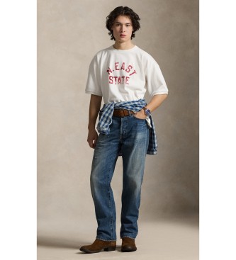 Polo Ralph Lauren T-shirt de corte descontra�do em malha de jersey branca