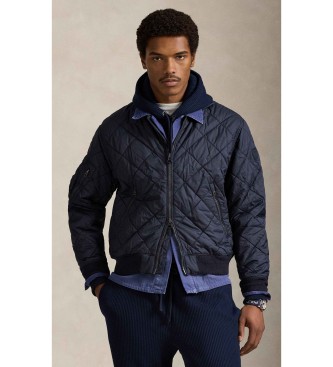 Polo Ralph Lauren Gewatteerd jacquard bomberjack marine