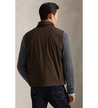 Polo Ralph Lauren Abottson Gilet aus brauner Gabardine