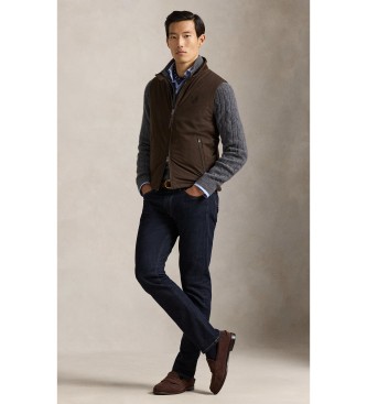 Polo Ralph Lauren Abottson Gilet aus brauner Gabardine