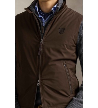 Polo Ralph Lauren Abottson Gilet aus brauner Gabardine