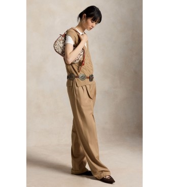 Polo Ralph Lauren Gilet en maille de laine et cachemire marron
