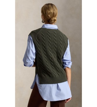 Polo Ralph Lauren Strickweste aus Wolle und Kaschmir in Grün