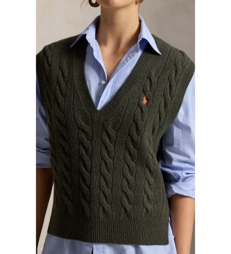 Polo Ralph Lauren Strickweste aus Wolle und Kaschmir in Grün
