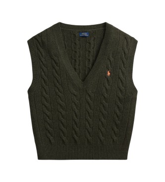 Polo Ralph Lauren Strickweste aus Wolle und Kaschmir in Grün