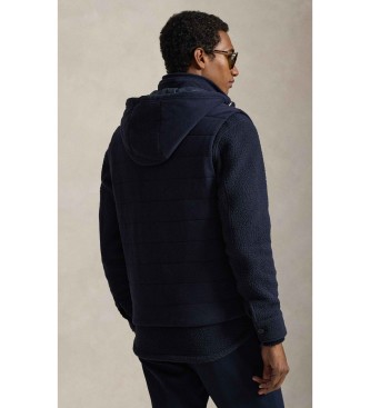Polo Ralph Lauren Gesteppte marineblaue Jersey-Strickweste