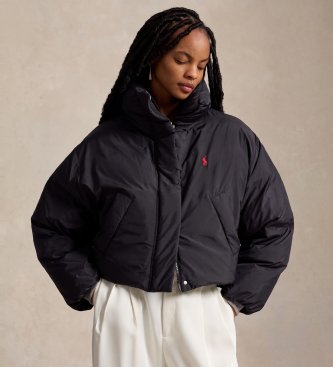 Polo Ralph Lauren Korte zwarte gewatteerde donsjas