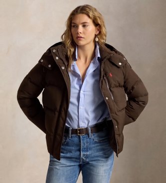 Polo Ralph Lauren Chaqueta acolchada de plumón marrón