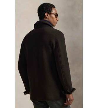 Polo Ralph Lauren Functioneel overhemdjasje met bruine wol