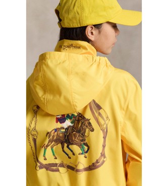Polo Ralph Lauren Jas met capuchon en gele opdruk