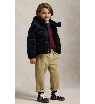 Polo Ralph Lauren Omvormbaar jack van dons en marineblauwe corduroy
