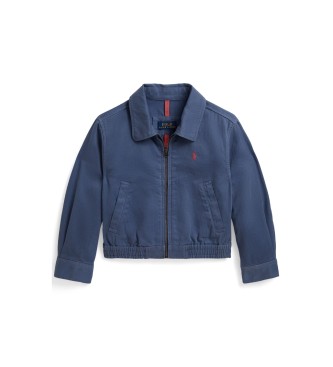 Polo Ralph Lauren Marineblaue Baumwolljacke in Kleidungsstückfärbung