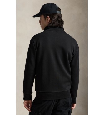 Polo Ralph Lauren Giacca da tuta in maglia doppia nera