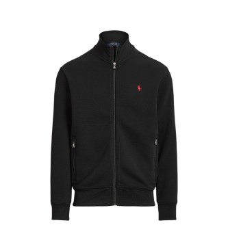 Polo Ralph Lauren Giacca da tuta in maglia doppia nera