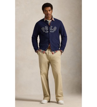 Polo Ralph Lauren Giacca in pile RL con logo blu navy