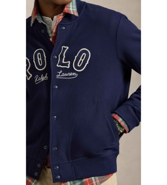 Polo Ralph Lauren Giacca in pile RL con logo blu navy