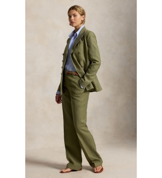 Polo Ralph Lauren Pantalon en lin Relaxed Straight vert