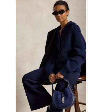 Polo Ralph Lauren Borsa Polo ID in camoscio blu marino