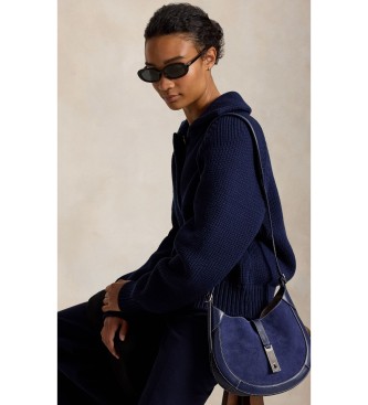 Polo Ralph Lauren Borsa Polo ID in camoscio blu marino