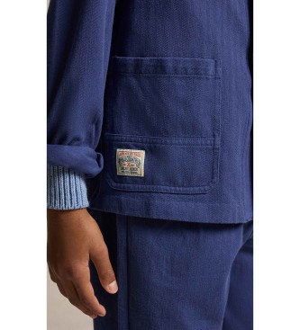 Polo Ralph Lauren Giacca funzionale in maglia a spina di pesce blu navy