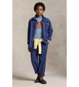 Polo Ralph Lauren Giacca funzionale in maglia a spina di pesce blu navy