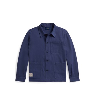 Polo Ralph Lauren Giacca funzionale in maglia a spina di pesce blu navy