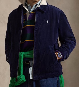 Polo Ralph Lauren Veste Wynton en velours côtelé marine