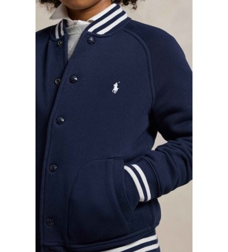 Polo Ralph Lauren Basebolljacka i marinbl� plysch