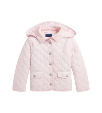Polo Ralph Lauren Vattenavvisande, rosa, vadderad countryjacka