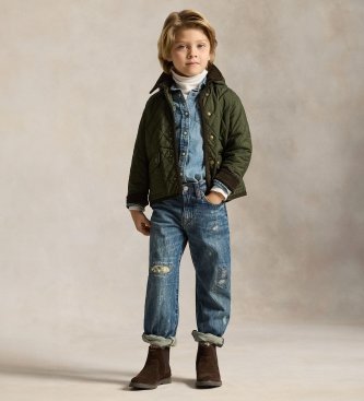 Polo Ralph Lauren Casaco campeiro com capuz verde