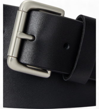 Polo Ralph Lauren Cintur�n de piel con hebilla de rodillo negro