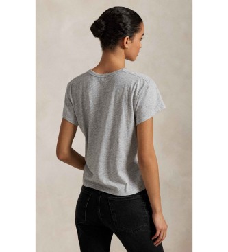 Polo Ralph Lauren Shrunken Fit classic knitted T-shirt grey