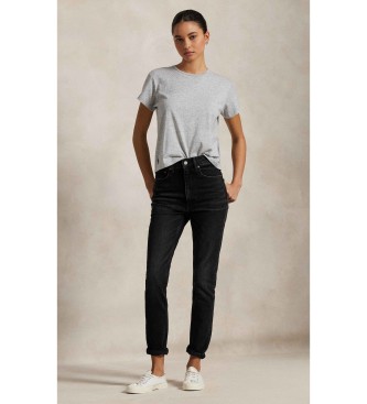 Polo Ralph Lauren Shrunken Fit classic knitted T-shirt grey