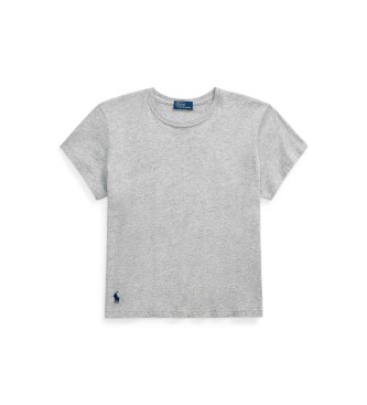 Polo Ralph Lauren Shrunken Fit classic knitted T-shirt grey