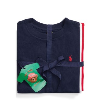 Polo Ralph Lauren Conjunto de 3 camisetas de malha de algodão azul-marinho, vermelho, branco