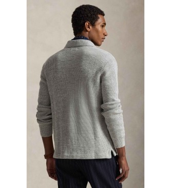 Polo Ralph Lauren Grey textured cotton cardigan