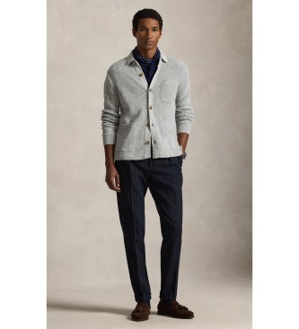 Polo Ralph Lauren Grey textured cotton cardigan