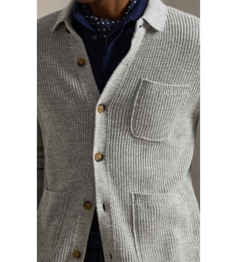 Polo Ralph Lauren Grey textured cotton cardigan