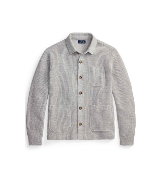 Polo Ralph Lauren Grey textured cotton cardigan
