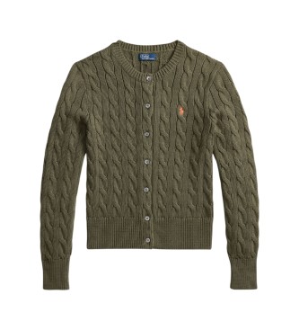 Polo Ralph Lauren Cárdigan de algodón en punto de ochos verde