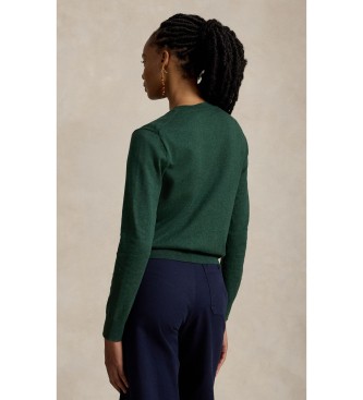 Polo Ralph Lauren Cardigan de algodão e elástico verde