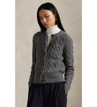 Polo Ralph Lauren Cardigan en laine et cachemire gris