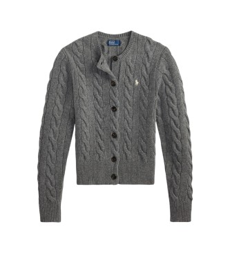 Polo Ralph Lauren Cardigan en laine et cachemire gris