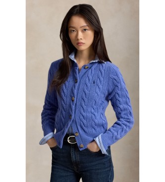 Polo Ralph Lauren Modri kardigan iz volne in ka?mirja