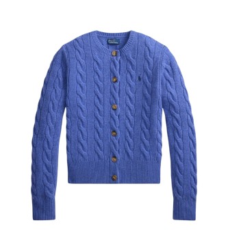 Polo Ralph Lauren Modri kardigan iz volne in ka?mirja