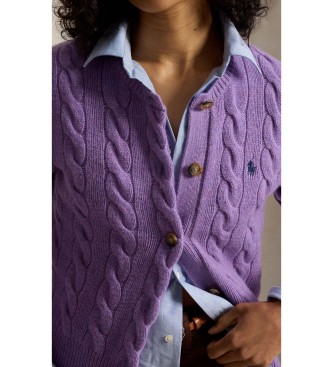 Polo Ralph Lauren Lila vest van wol en kasjmier