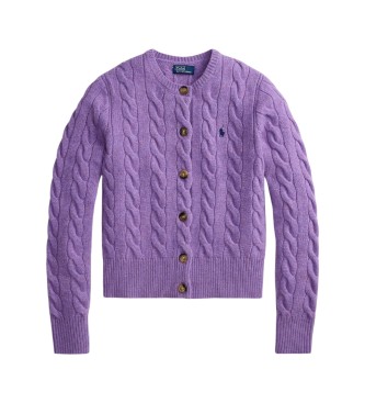 Polo Ralph Lauren Lila vest van wol en kasjmier