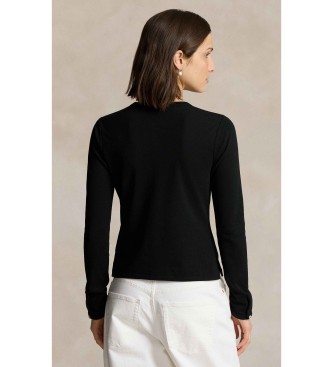Polo Ralph Lauren Stretch-Piqu�-Strickjacke mit schwarzer Baumwolle